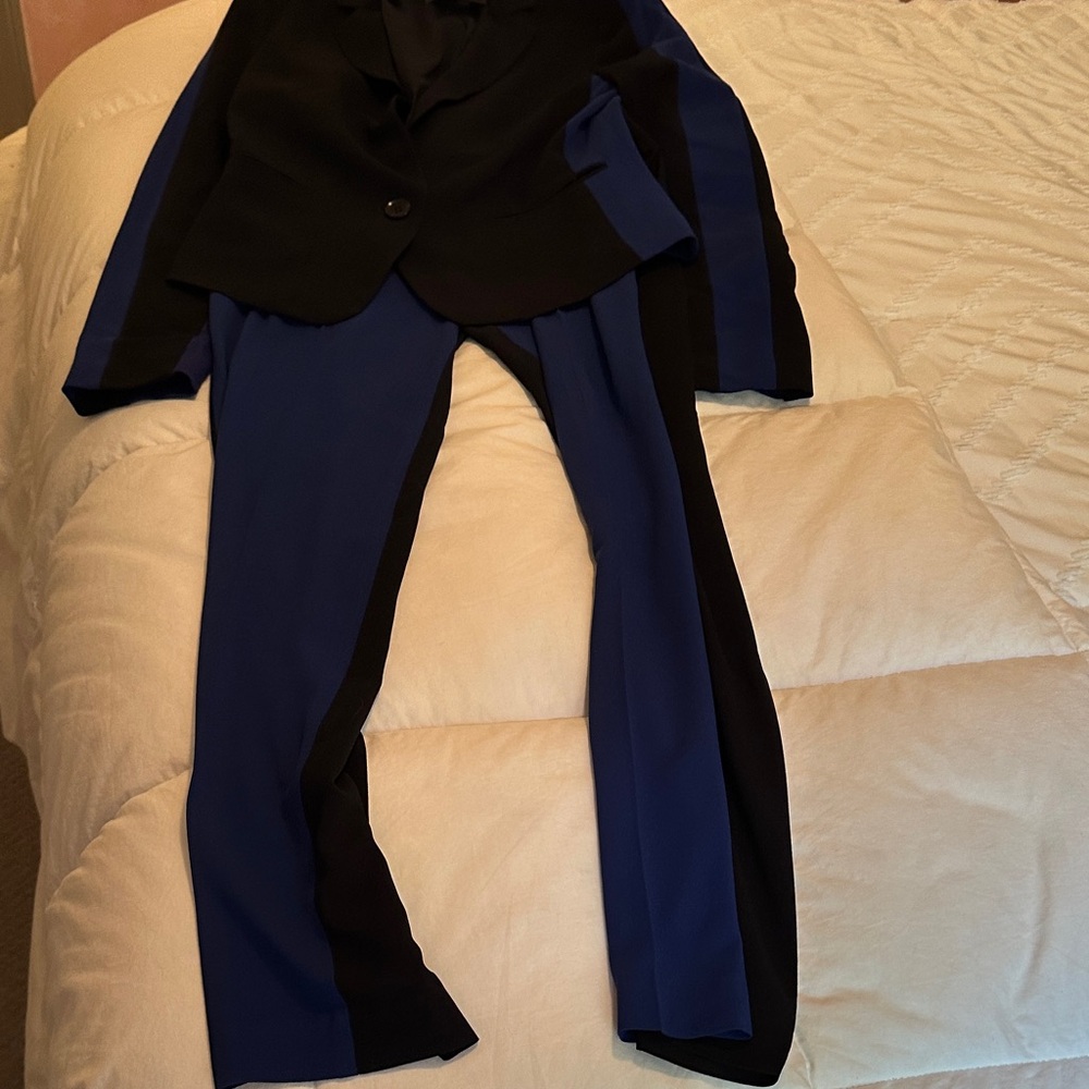 BCBGMaxAzria Black and Blue Pantsuit